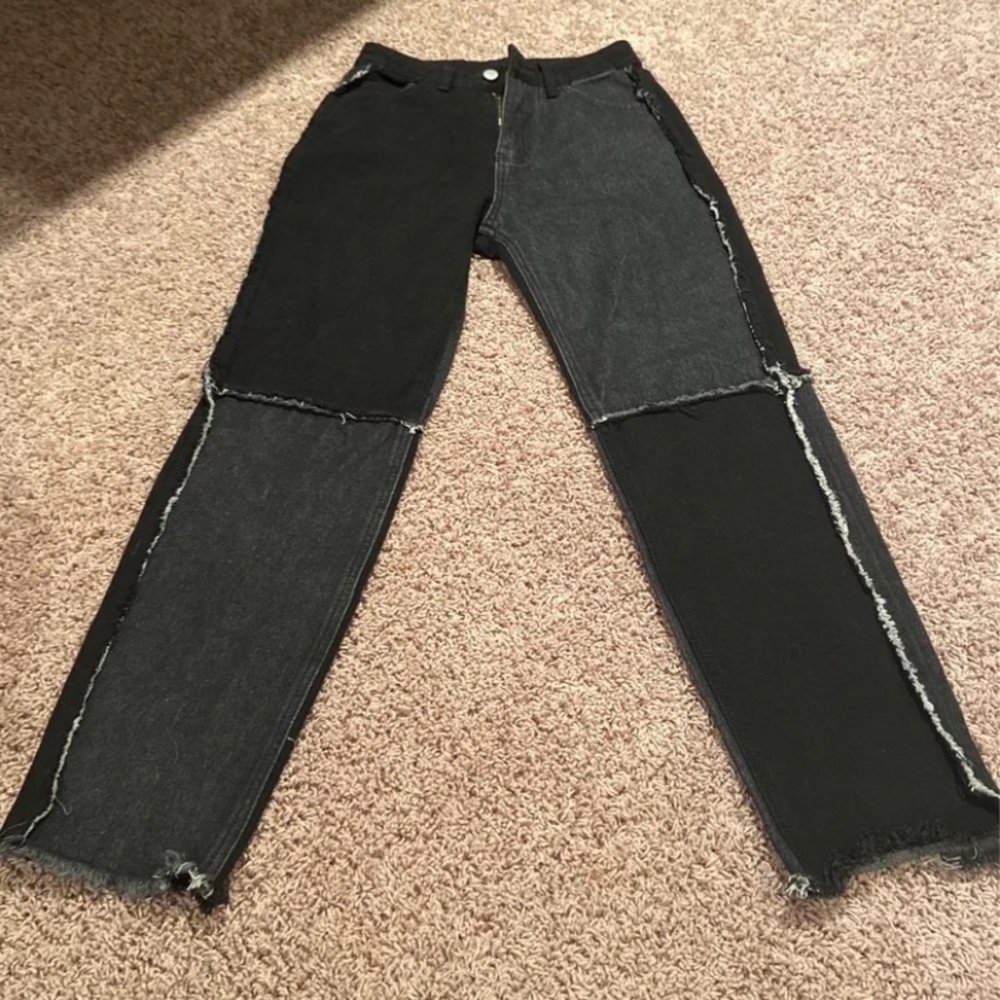 color block jeans